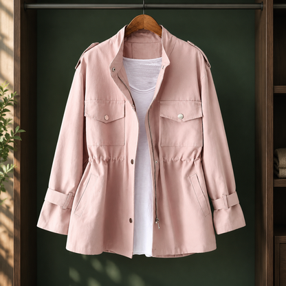 Women’s Relaxed Drawstring Waist Utility Jacket