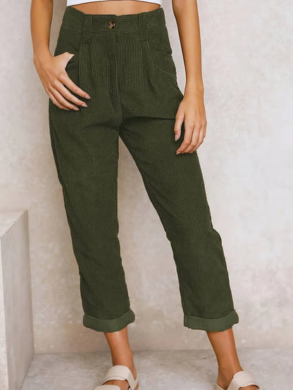 Women’s Soft Cotton Corduroy Casual Pants