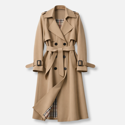 Women’s Tailored Long Belted Trench Coat