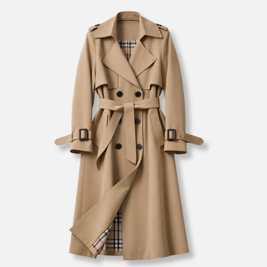 Women’s Tailored Long Belted Trench Coat