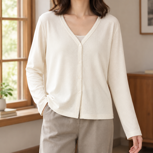 Women’s Lightweight V-Neck Button Front Cardigan