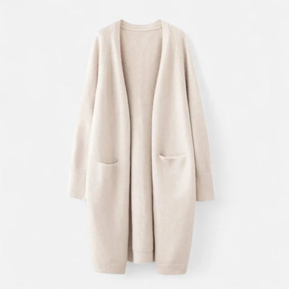 Women’s Long Open-Front Knit Cardigan for Effortless Layering