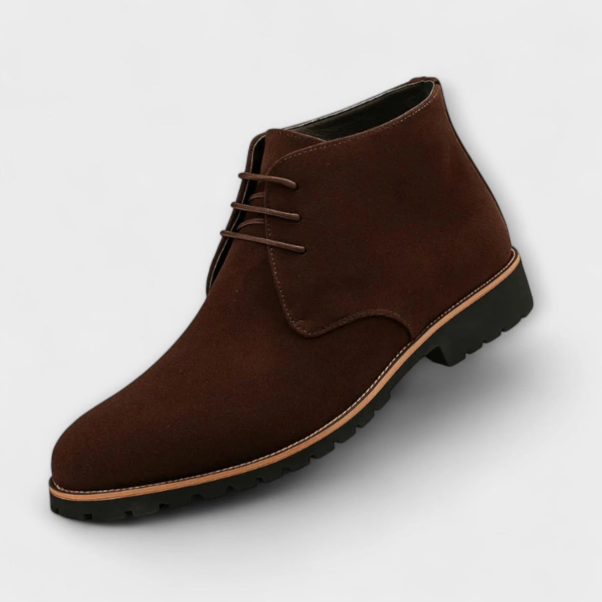 Men’s Classic Ankle-High Chukka Boots with Cushioned Insole