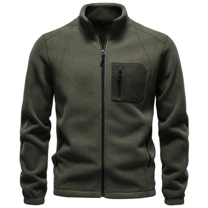 Men's Stand-Collar Full-Zip Fleece Jacket