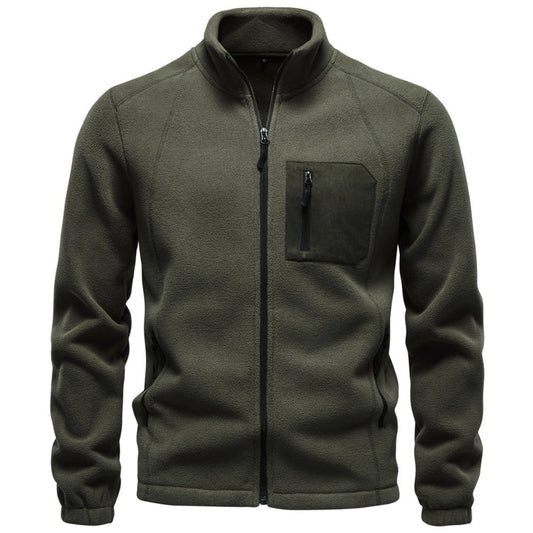 Men's Stand-Collar Full-Zip Fleece Jacket