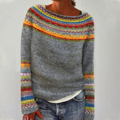 Women’s Soft Knit Crew Neck Sweater for Cool Weather