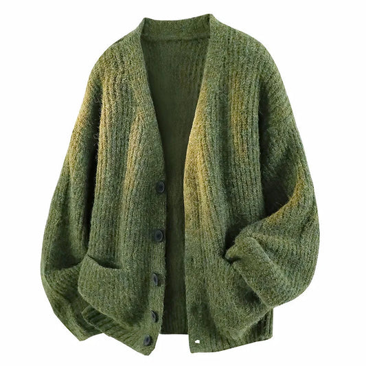 Men’s Relaxed V-Neck Knit Cardigan