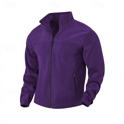 Men’s Essential Stand-Collar Full-Zip Casual Jacket