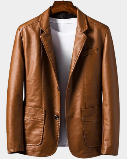 Men’s Tailored Two-Button Notched-Lapel Executive Jacket