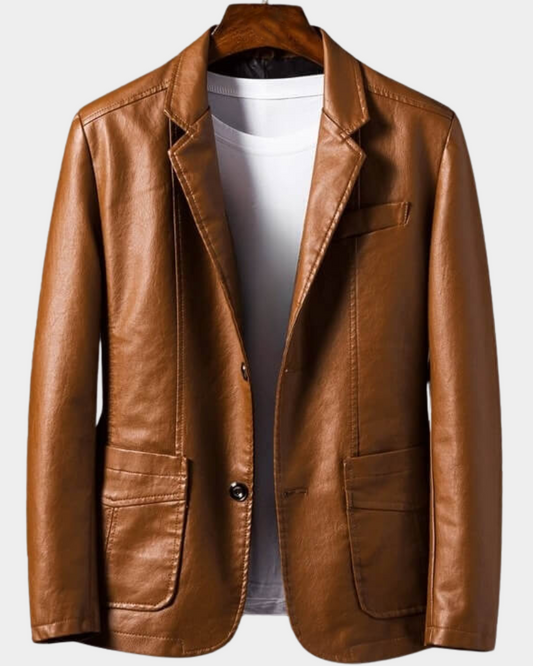 Men’s Tailored Two-Button Notched-Lapel Executive Jacket