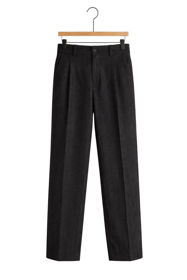 Men’s Tailored Cotton Trousers with Side and Back Pockets