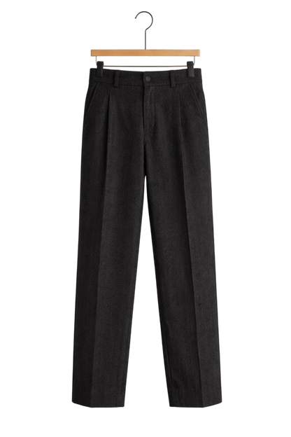 Men’s Tailored Cotton Trousers with Side and Back Pockets