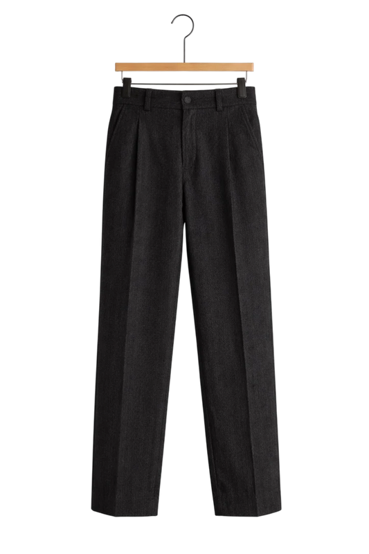 Men’s Tailored Cotton Trousers with Side and Back Pockets
