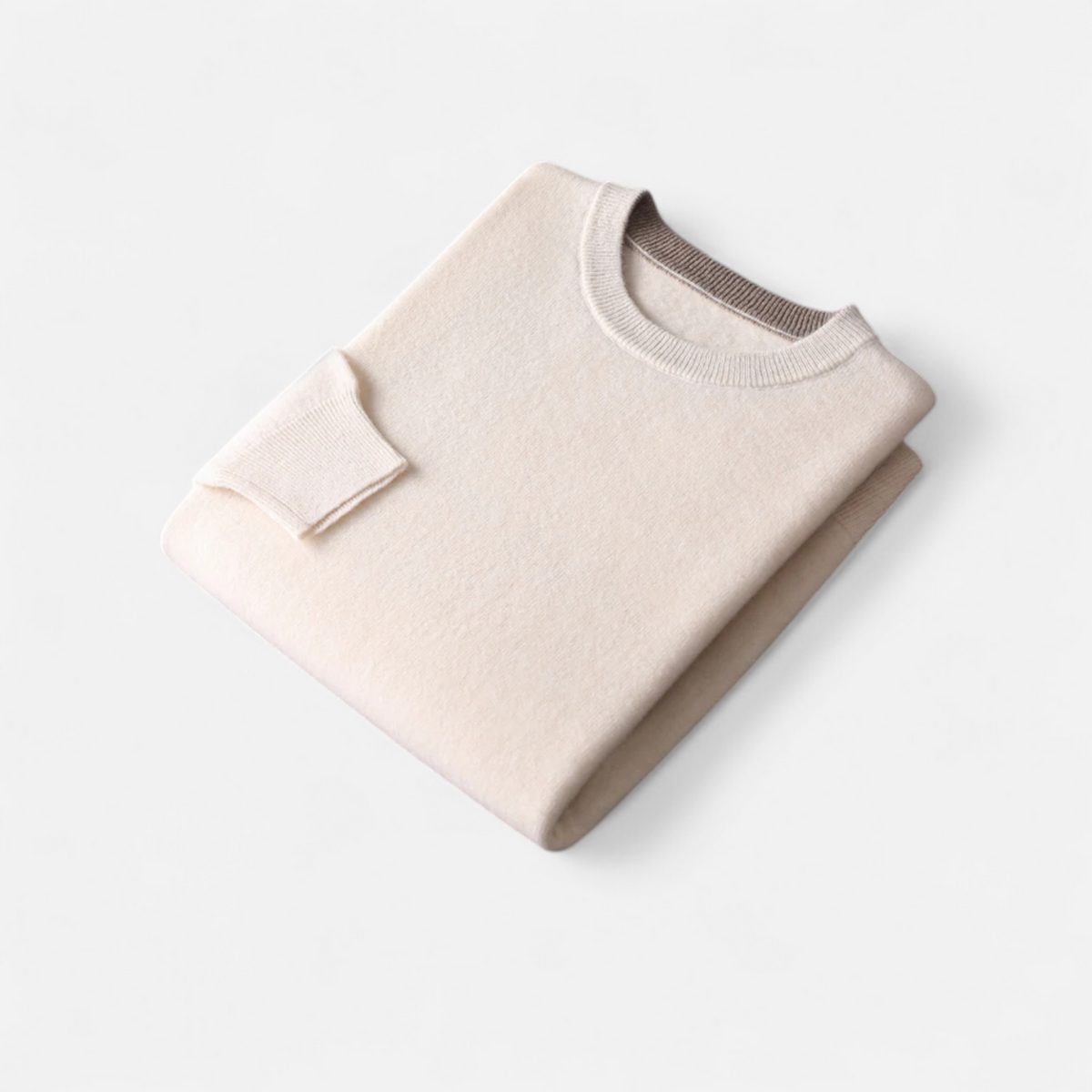 Men’s Soft Cashmere-Wool Relaxed Crew Neck Sweater