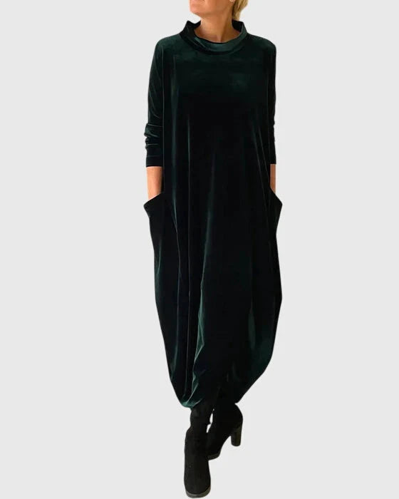 Women's Elegant Velvet Dress for Special Occasions