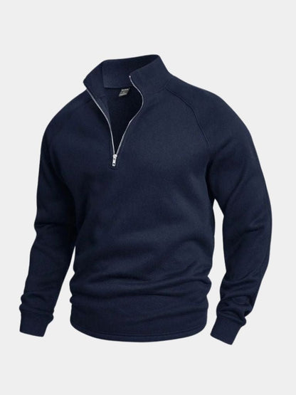 Men’s Dark Knit Pullover with Cross and Crown Motif