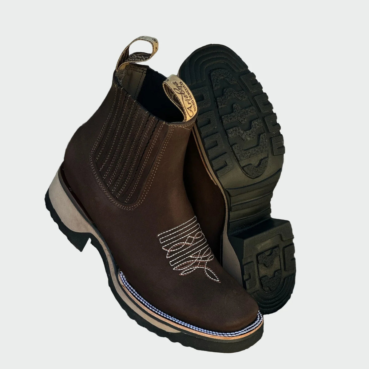 Women’s Brown Suede Western Boots with Embroidered Detail