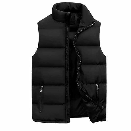 Men’s Lightweight Quilted Stand-Collar Zip Vest