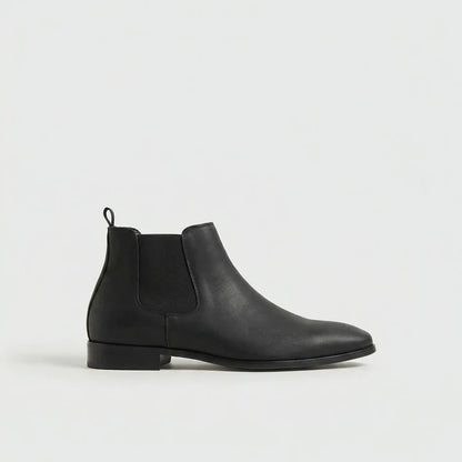 Men’s Smooth Leather Chelsea Boots with Cushioned Lining