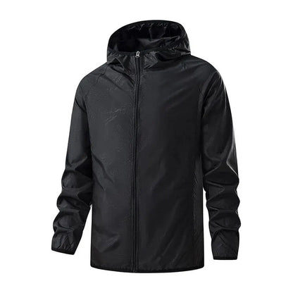 Unisex Lightweight Packable Water-Repellent Rain Jacket