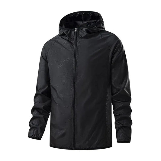 Unisex Lightweight Packable Water-Repellent Rain Jacket