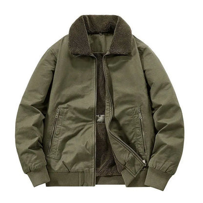 Men’s Sherpa-Lined Cotton Bomber Jacket