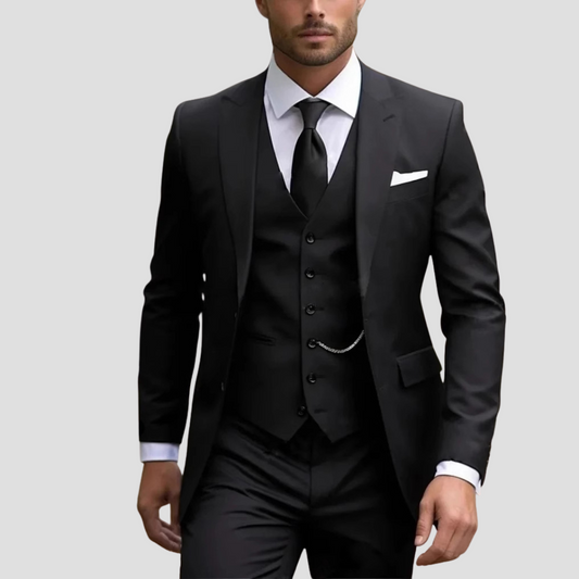 Modern Slim-Fit Three-Piece Formal Suit