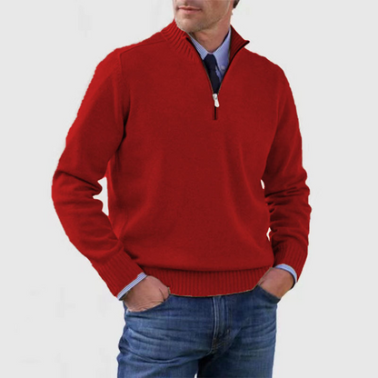 Men’s Soft Regular-Fit Zip-Up Pullover Sweater