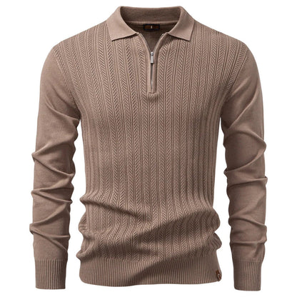 Men’s Vertical Cable Texture Knit Pullover