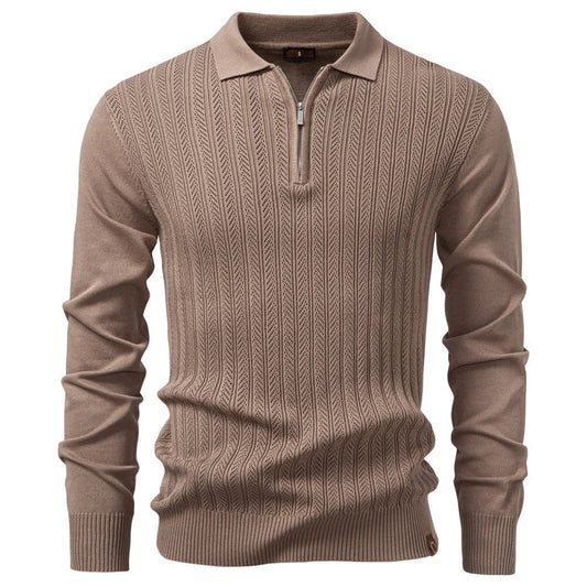 Men’s Vertical Cable Texture Knit Pullover