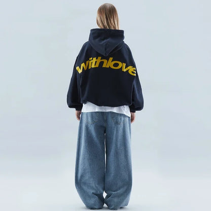 Women’s Minimalist Cotton Blend Pullover Hoodie for Everyday Wear