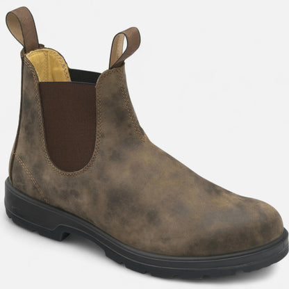 Men’s Classic Leather Chelsea Boots with Elastic Side Panels