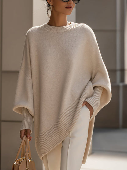 Women’s Oversized Relaxed Fit Stretch Knit Sweater