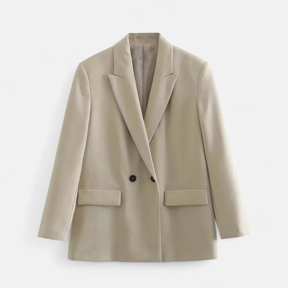 Women’s Relaxed Double-Breasted Blazer with Timeless Tailored Style