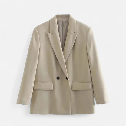 Women’s Relaxed Double-Breasted Blazer with Timeless Tailored Style