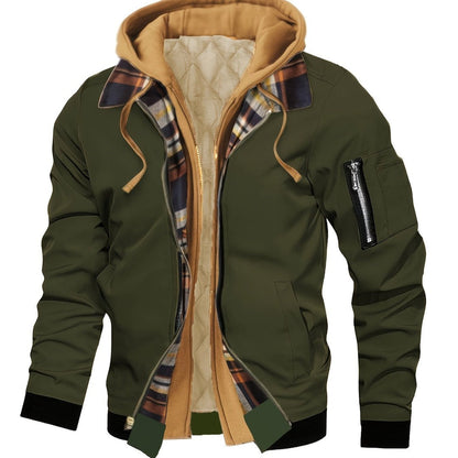 Men’s Warm-Lined Hooded Full-Zip Winter Jacket