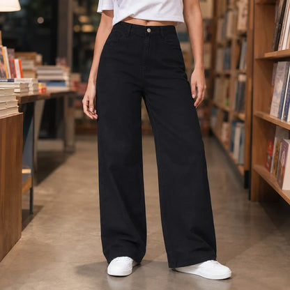 Women’s High-Rise Relaxed Wide-Leg Denim Jeans