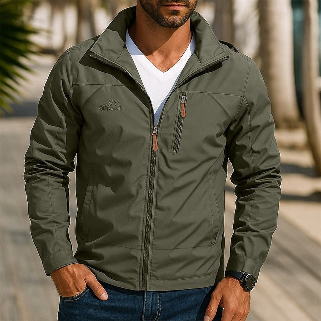 Men’s Wind-Resistant Water-Repellent Stand-Collar Jacket