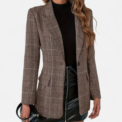 Women’s Heritage Plaid Single-Breasted Tailored Blazer