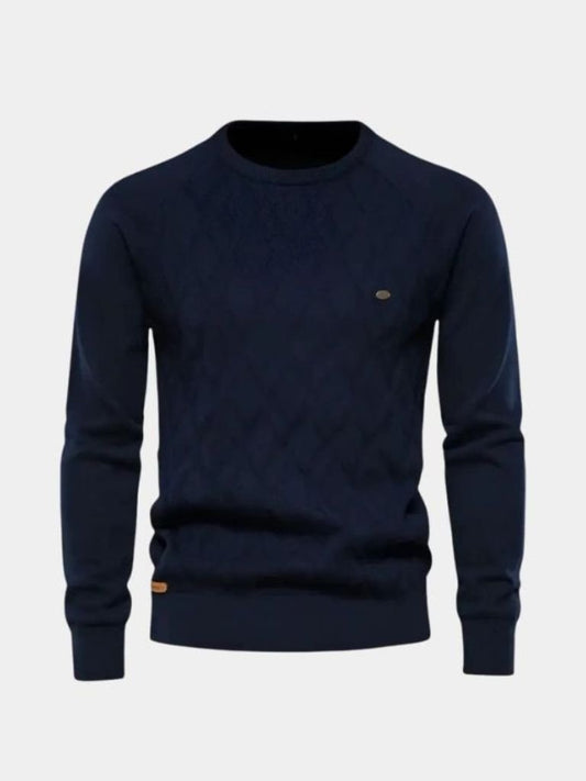Men’s Minimalist Breathable Knit Crew Neck Pullover