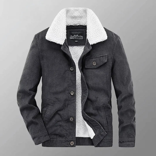 Men’s Relaxed Corduroy-Look Sherpa Jacket