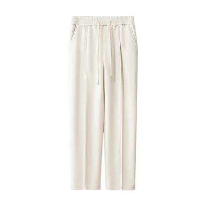 Men’s Relaxed Wool Trousers with Tapered Leg