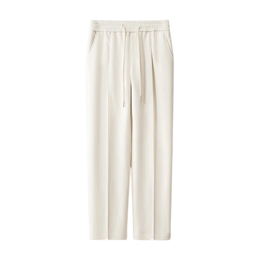 Men’s Relaxed Wool Trousers with Tapered Leg