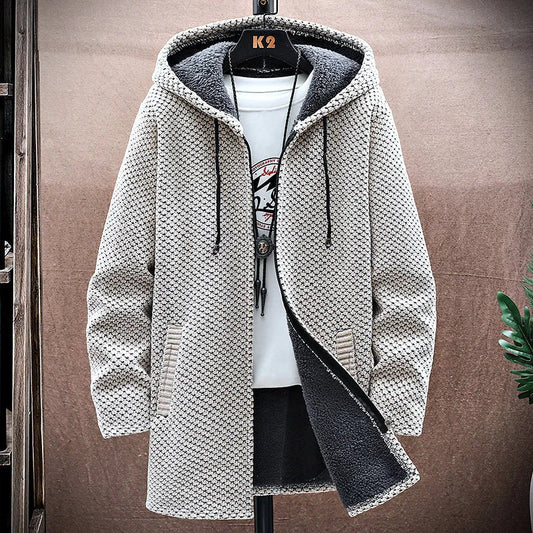 Men’s Relaxed Hooded Knit Zip Jacket