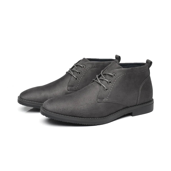 Men’s Elegant Microfiber Chukka Boots with Low Heel