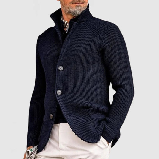 Men’s Refined Knit Button-Placket Cardigan