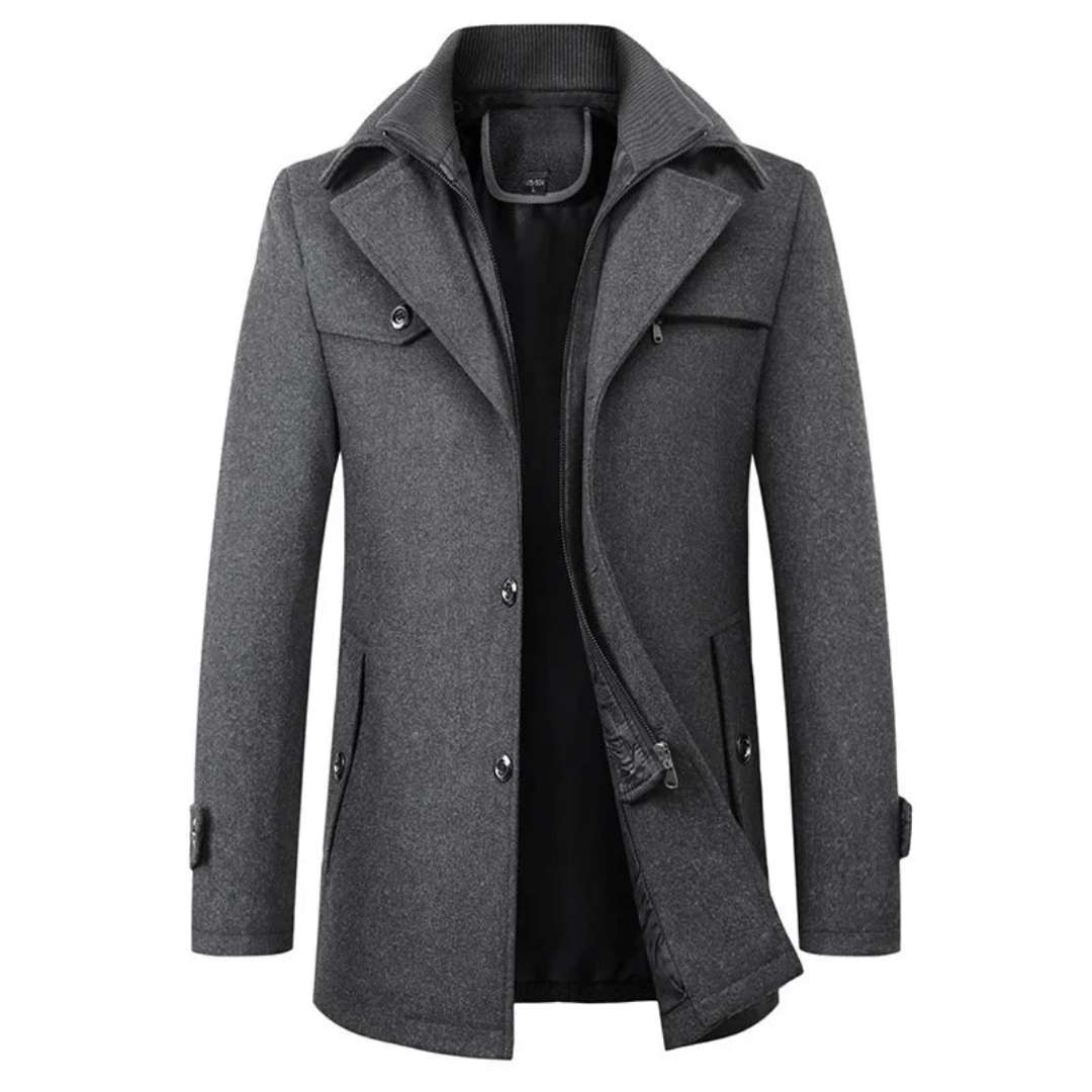 Men’s Long Double-Breasted Coat