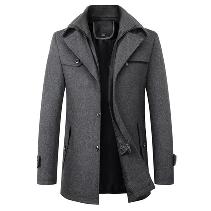 Men’s Long Double-Breasted Coat