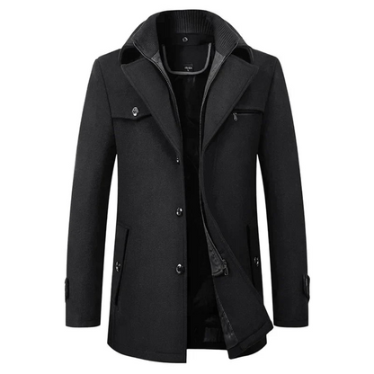 Men’s Long Double-Breasted Coat