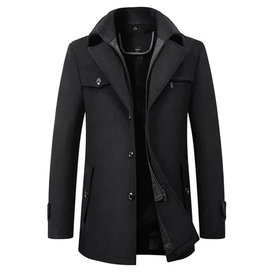 Men’s Long Double-Breasted Coat